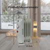 KNIGHT 5 Fins 500W Oil-Filled Radiator Heater White Colour with Thermostat, Overheat Protection, Power Switch, for indoor use, Quiet Electric Space Heater for Bedroom, Office, Home (5 Fins)