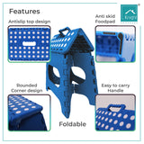 Knight blue 29cm folding step stool