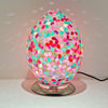 Pink & Green Flower Tile Mosaic Egg Lamp