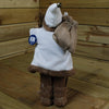 The Christmas Workshop 87750 45cm Standing Natural Hessian Coat Santa Claus Figure