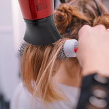 Red Hot 1200W red travel hair dryer with folding handle