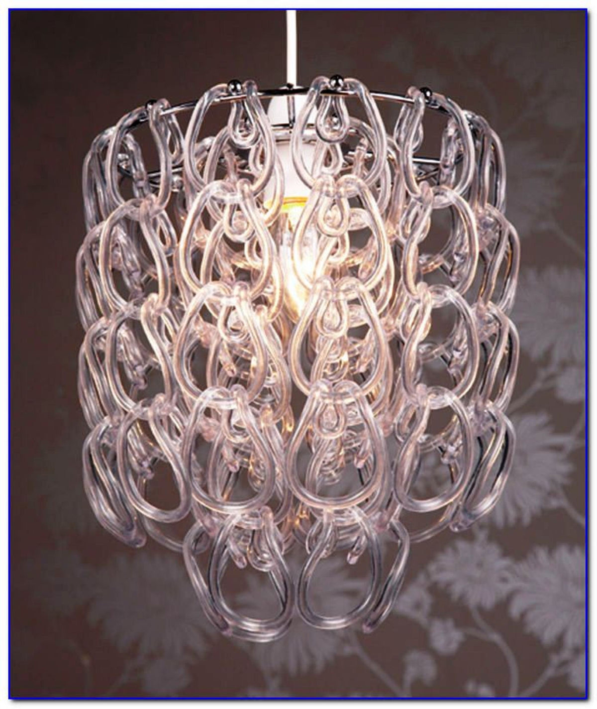 Loxton clear acrylic crystal-effect easy-fit pendant shade