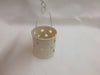 Garden King cream metal bucket tealight holder with large cut-outs