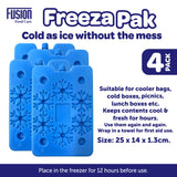 Fusion Food Care reusable blue freezer ice blocks four pack 25 x 14cm