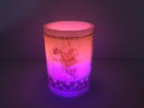 10cm colour-changing LED Santa pillar candle