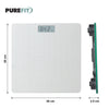 PUREFIT Digital Bathroom Scale Ultra Slim Body Weight LED Backlit Display 5MM Tempered Glass Non Slip Mat Weighing Scale Step-On Technology LB/KG/ST Max Weight 180KG Battery Operated Included