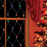 108 multi-coloured LED Christmas net lights – 1.2 x 1.2m