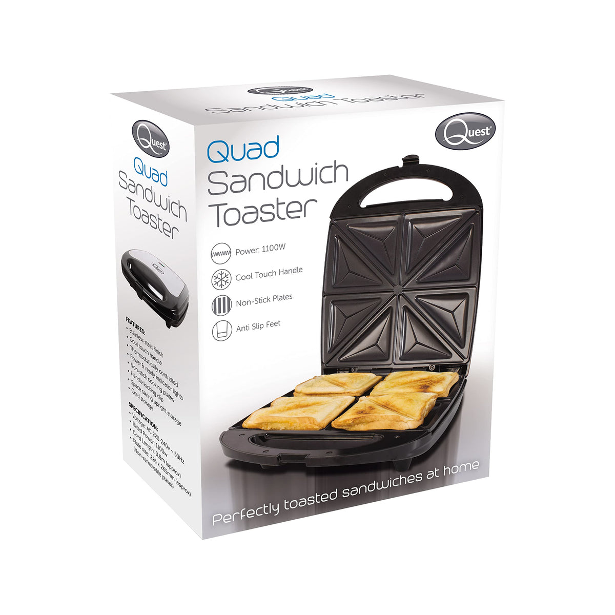 Quest 4-portion non-stick toastie maker
