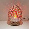 Febland Red Flower Tile Mosaic Medium Egg Lamp