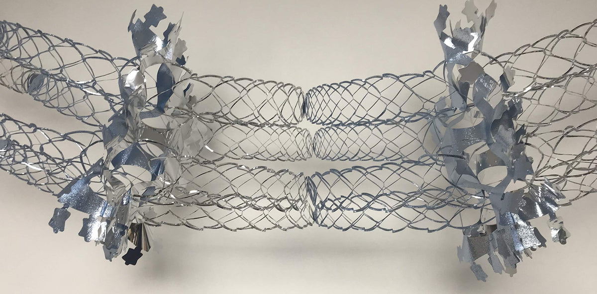 Premier blue and silver 9ft four-section Christmas garland