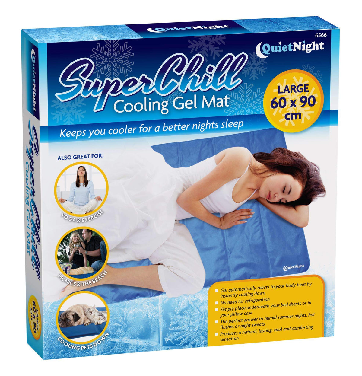 Quietnight Superchill self-cooling gel mat – 60 x 90cm