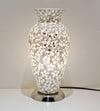 Febland White Flower Tile Mosaic Vase Lamp