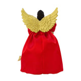 30cm red and gold angel Christmas tree topper
