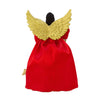 The Christmas Workshop Red & Gold 82090 Angel Tree Topper | 12” Tall Coloured | Indoor Christmas Decoration