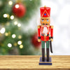 The Christmas Workshop 81550 Wooden Nutcracker Soldier / 35cm Tall/Red & Green Coloured Nutcracker Christmas Decoration