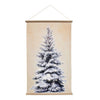 Pre-lit Christmas tree wall tapestry with 38 warm white LEDs