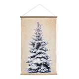 Pre-lit Christmas tree wall tapestry with 38 warm white LEDs