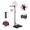 Global Gizmos 54049 Premium Adjustable Basketball Hoop/Set Between 1.79 To 2.13 Metres/Wheels For Added Portability/Steel Tubing & Rim With PE Backboard & Base/Weather Resistant Net