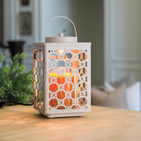 Candle Warmers Garden candle warmer lantern in brushed champagne