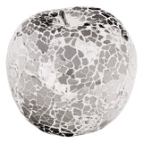 Mirrored mosaic glass apple ornament 9cm