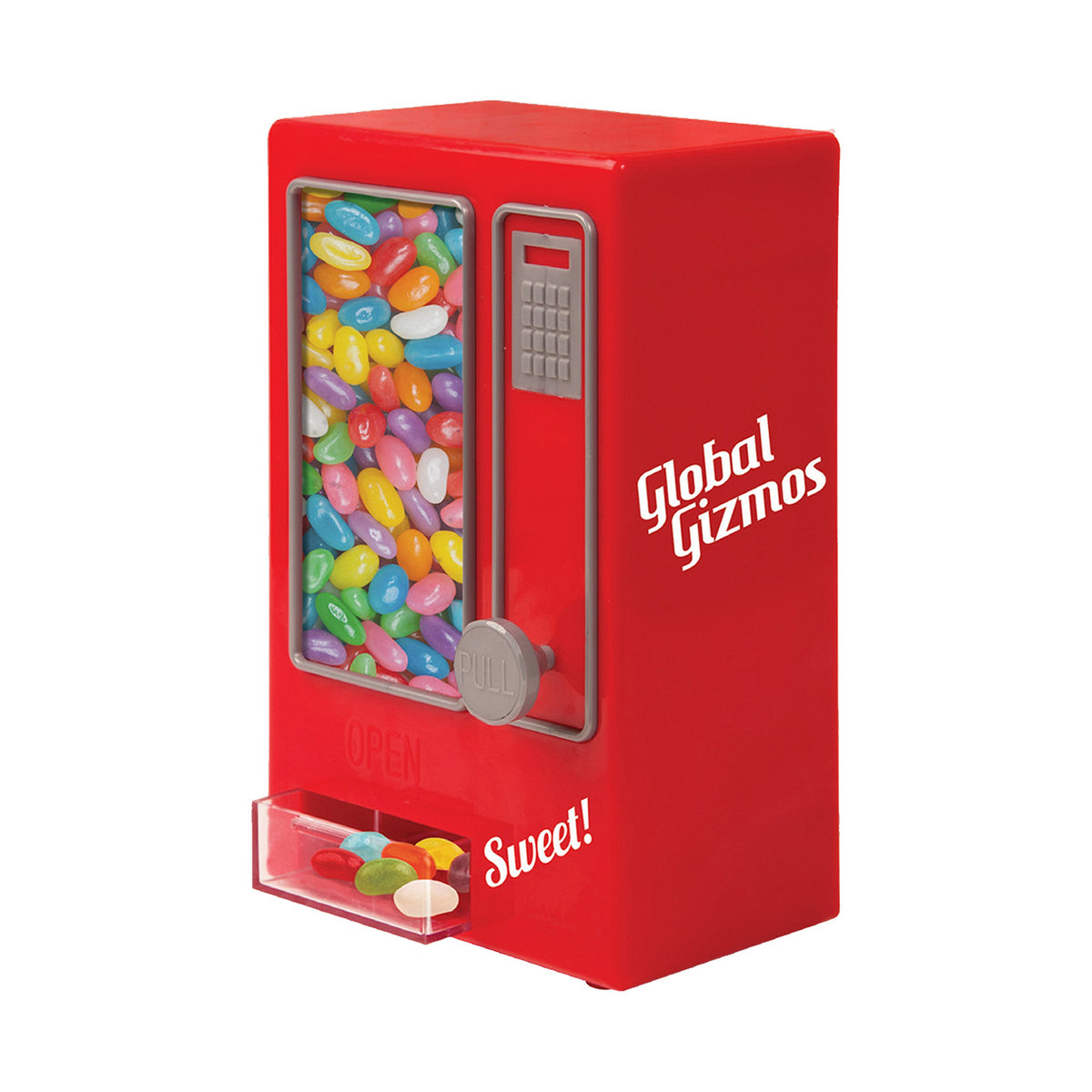 Global Gizmos red retro sweet vending machine