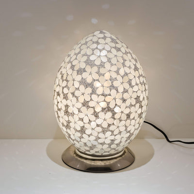 Febland Opaque Flower Tile Mosaic Medium Egg Lamp