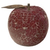 Febland Red Mosaic Glass Apple with Leaf, Round