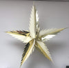 HARTES Cream & Gold Christmas Foil Ceiling Decorations (Spiky Star)