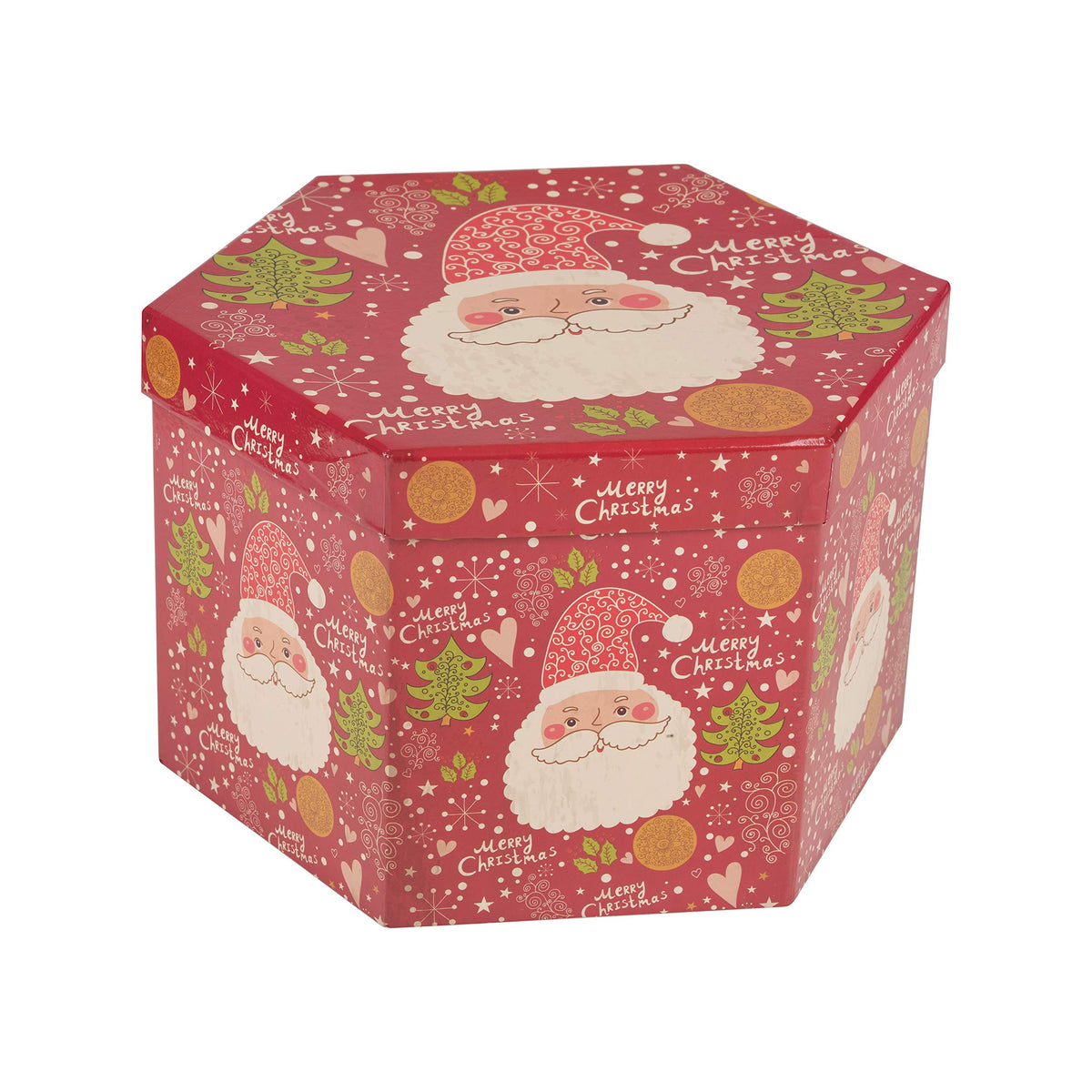 Gift-boxed set of 14 red Santa Christmas baubles, 7.5cm