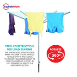 Laundry Mate silver 60m four-arm rotary clothes airer