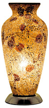Febland Autumn Gold Mosaic Glass Vase Lamp