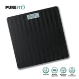 PUREFIT black digital bathroom scale – 180kg