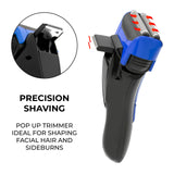 Bauer blue rechargeable wet and dry shaver