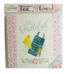 Cook Shop 207030017 "Be Grateful Tea Towels, Polyester, Pale Pink Pastel