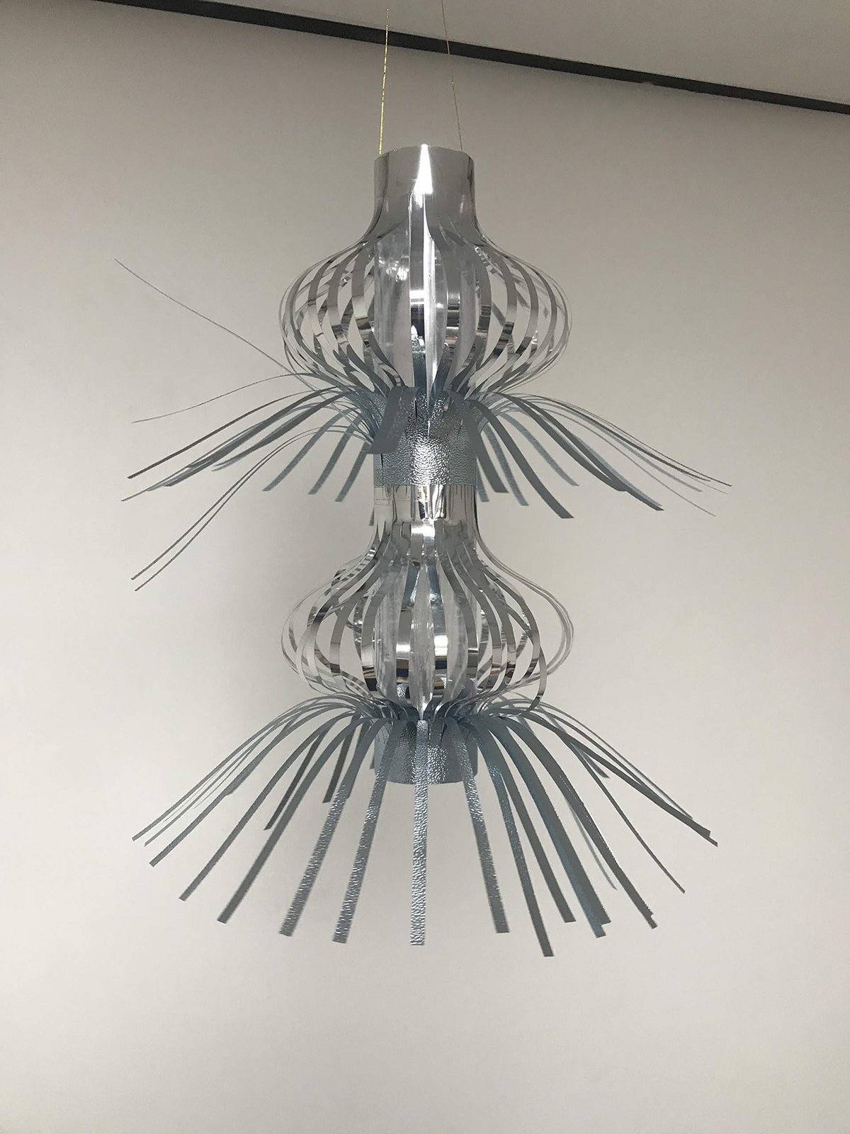 Blue foil Christmas hanging lantern decoration