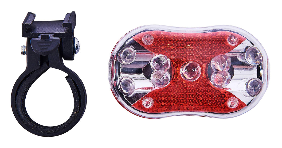 Amtech 9 LED rear bicycle light with reflector