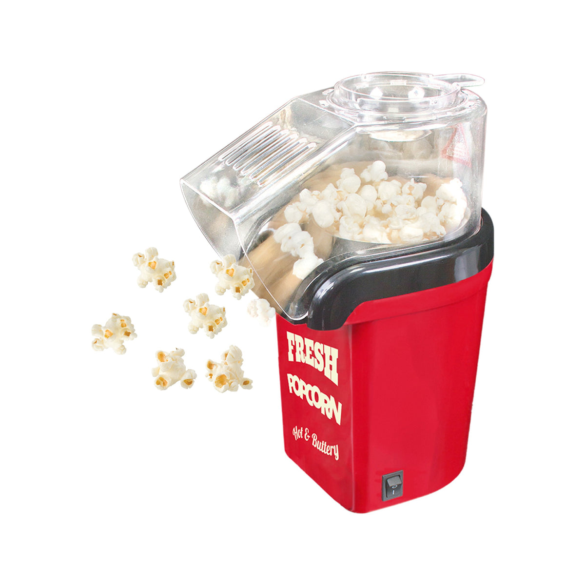 Global Gizmos red 1200W hot air popcorn maker