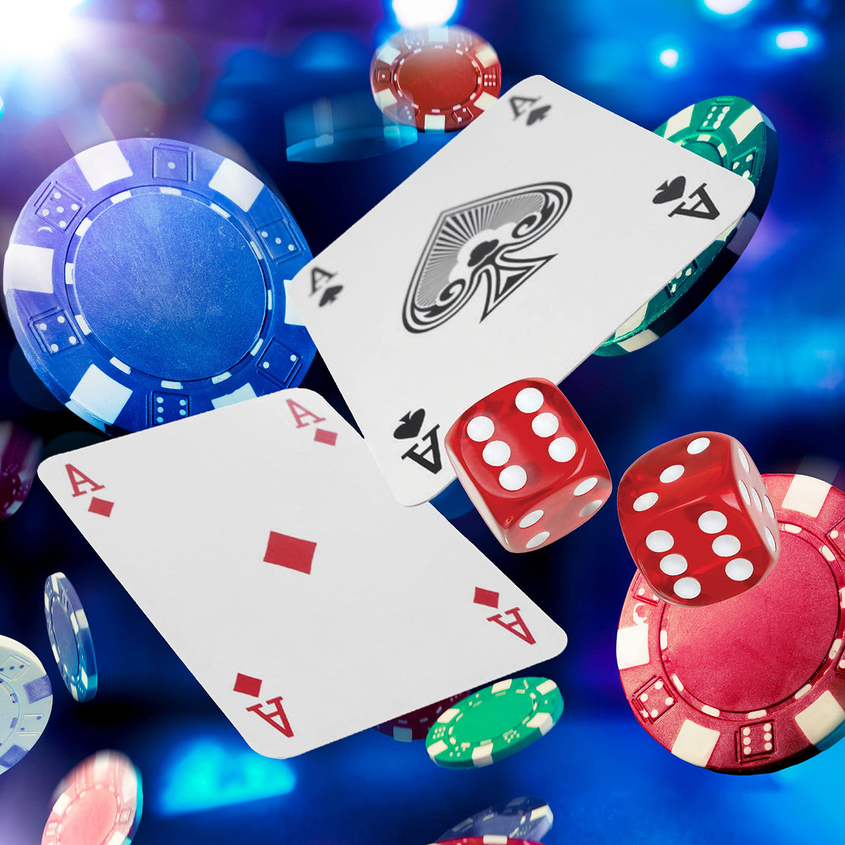 Global Gizmos 200-piece poker set with chips cards dice and aluminium case