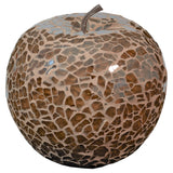Febland Brown Mosaic Glass Apple, Round