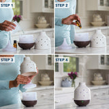Airomé Seashore 250ml ceramic ultrasonic essential oil diffuser