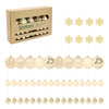 Champagne shatterproof Christmas baubles set of 50 mixed sizes