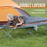 Milestone Camping 27000 Grey & Orange Single Mummy Sleeping Bag/Comfortable and Portable/Carry Sack/Water Resistant / 2 Season