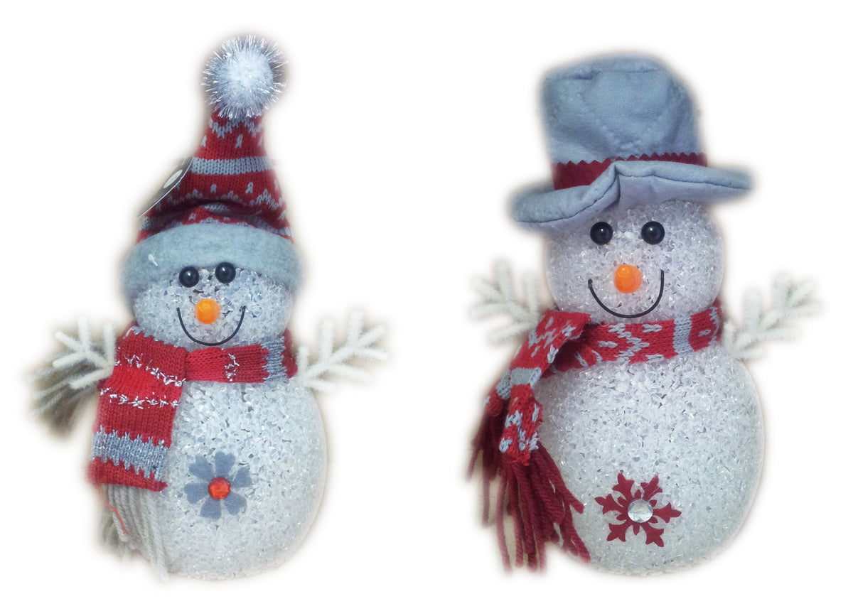 7in LED light-up Christmas snowman decoration