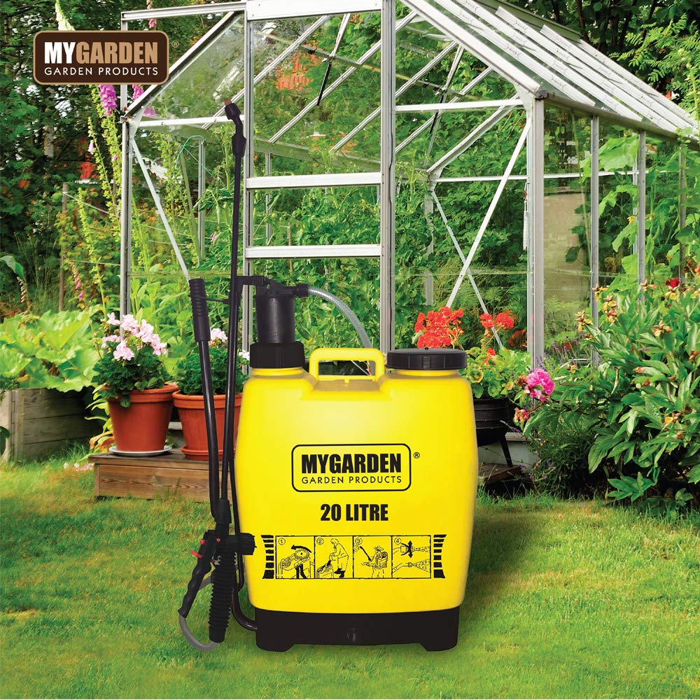 20L garden pressure sprayer with adjustable shoulder straps