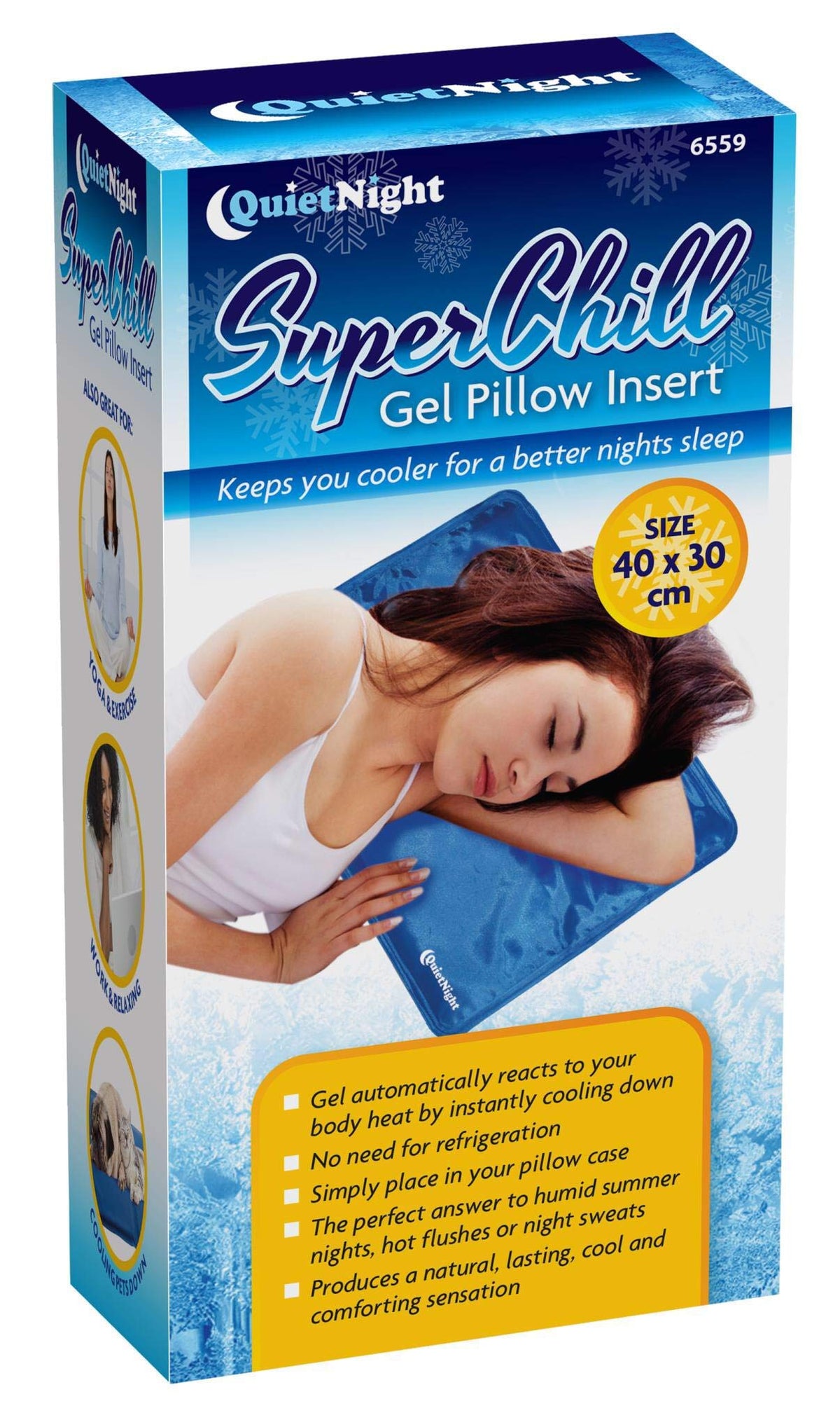 Quietnight Superchill cooling gel pillow insert 40 x 30cm