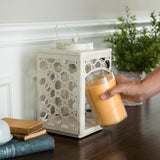 Candle Warmers Garden candle warmer lantern in brushed champagne