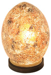 Mosaic Glass Egg Lamp, Glass, Gold, Mini