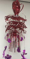 LASERTEK Foil Christmas Ceiling Decoration Cascade - RED/PURPLE - MOD1093