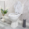 Anika 92499 Marble Effect Toilet Seat/Chrome Hinges/Easy Installation / 43cm x 37.5cm , Dome Shaped