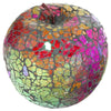 Febland Multi Coloured Mosaic Glass Apple, Red, Round